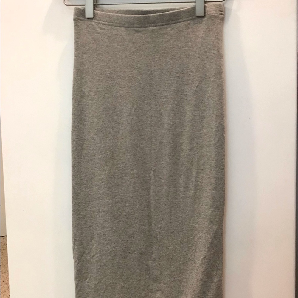π3/$25π Topshop Gray Maxi Jersey Skirt - Picture 3 of 4